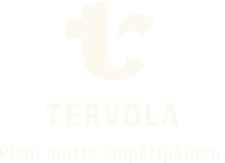 Tervolan kunnan logo: pieni mutta ämpäripäinen