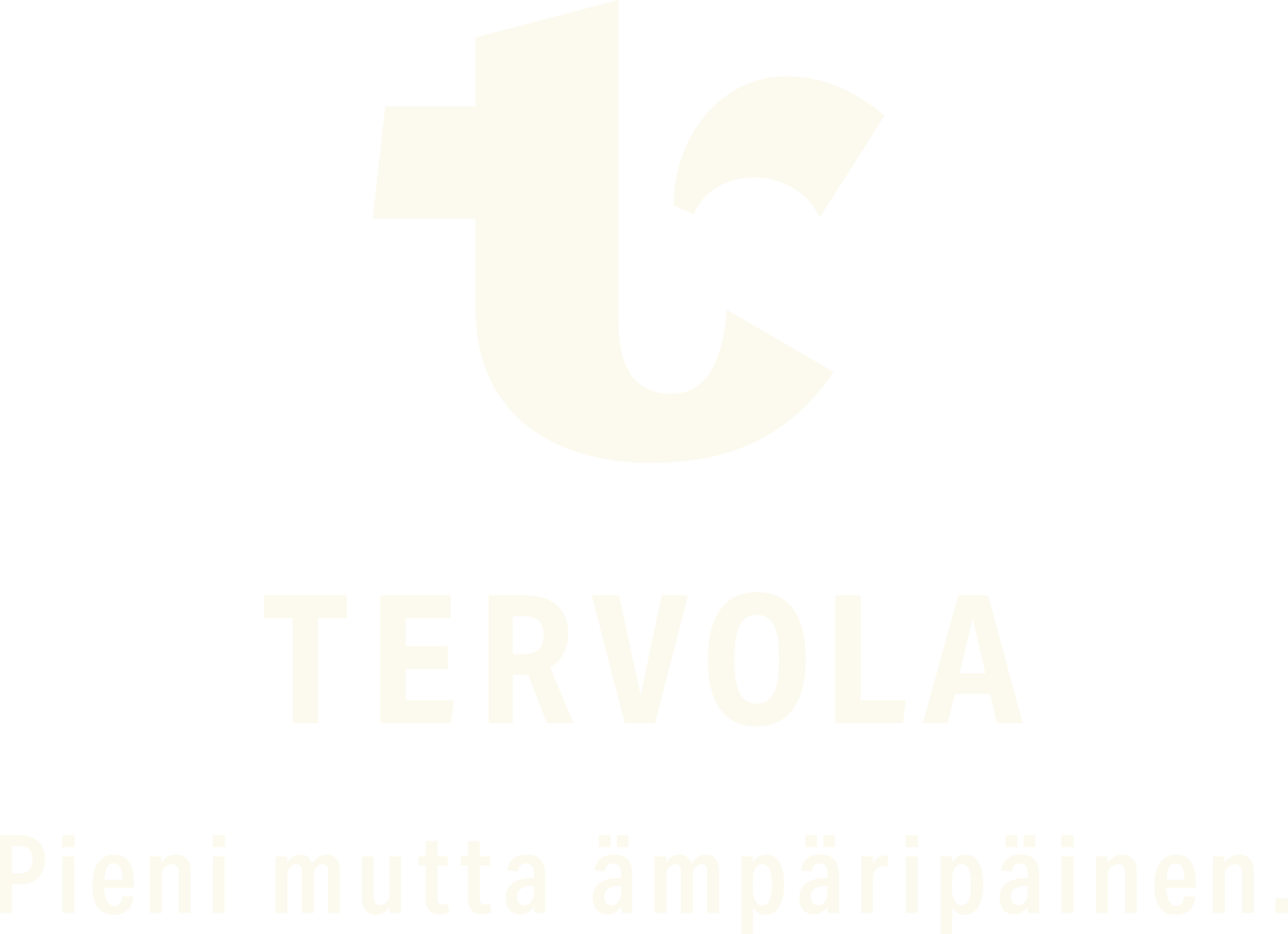 Tervolan kunnan logo: pieni mutta ämpäripäinen